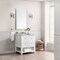 James Martin Vanities Breckenridge 30in Single Vanity, Bright White w/ 3 CM Carrara Marble Top 330-V30-BW-3CAR - alternate 5